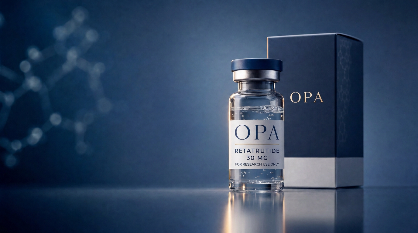 Opa Peptides Retatrutide lyophilized research vial